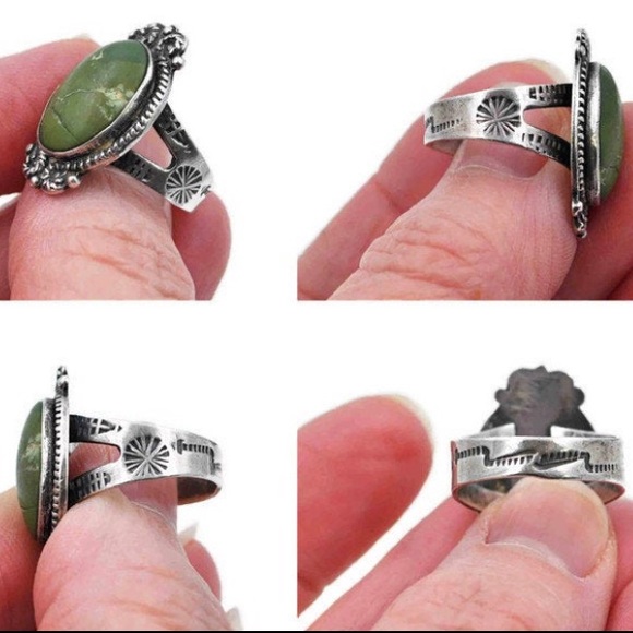 Vintage turquoise Native American silver ring - Picture 5 of 9
